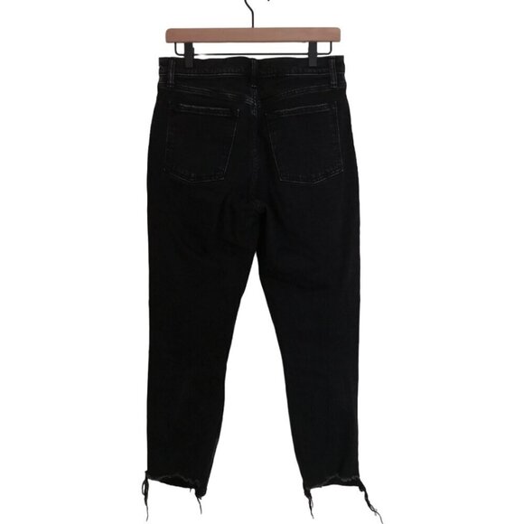 Abercrombie & Fitch Ultra High-Rise Ankle Straight Jeans in Black. Size 28/6R - Picture 6 of 7